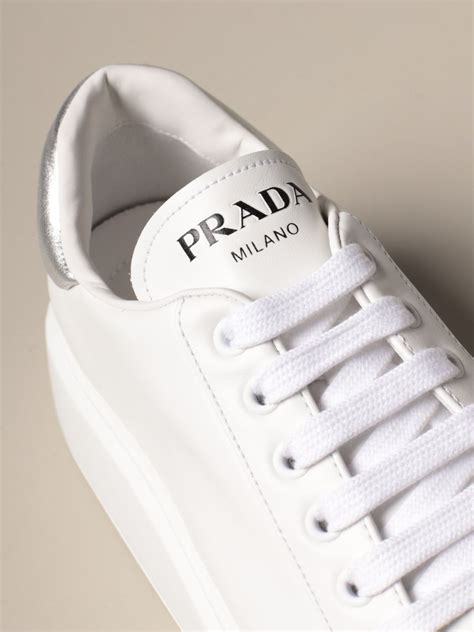 prada white sneakers women's.